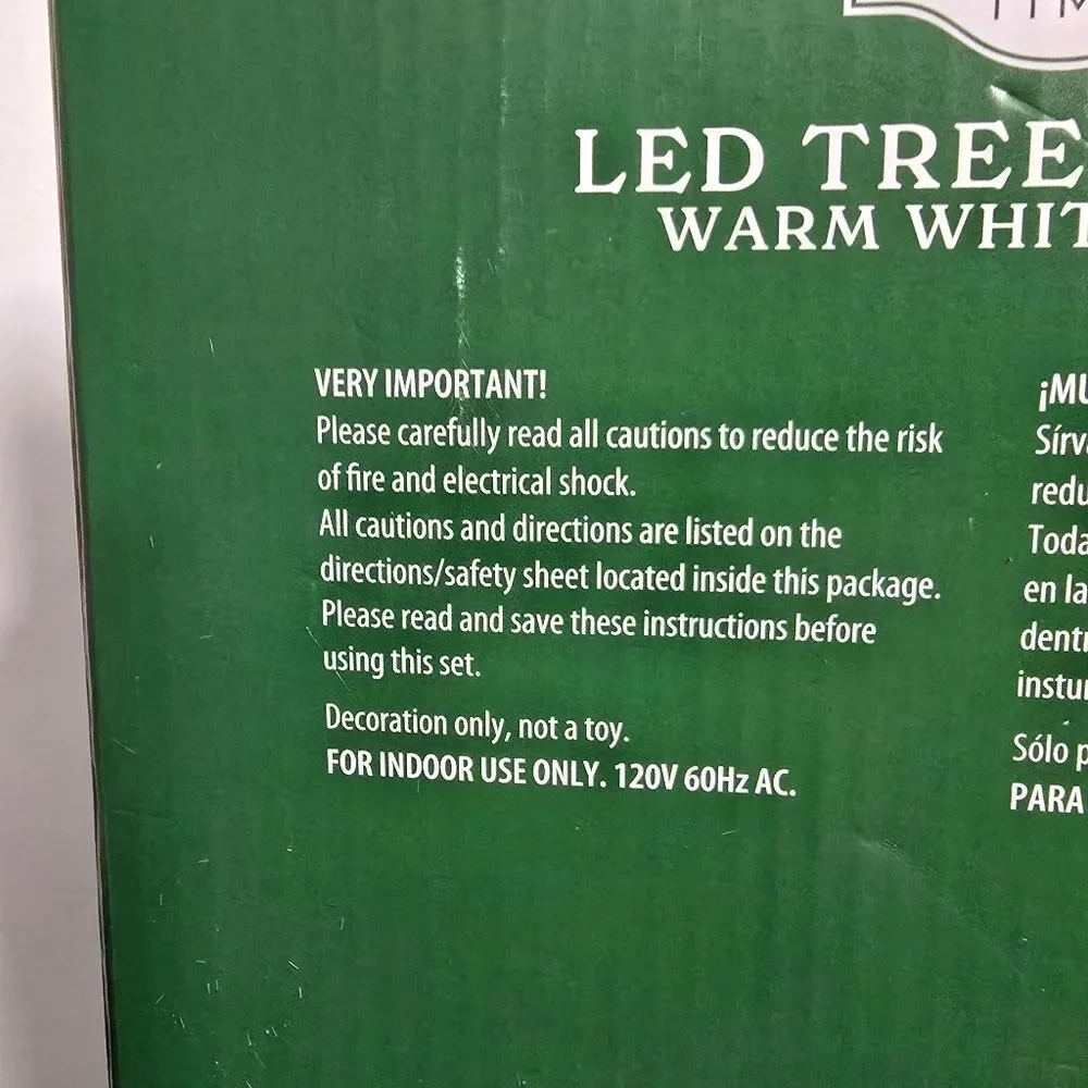 Christmas Tree Vintage Topper 9-Point Warm White Tinsel Star LED 7